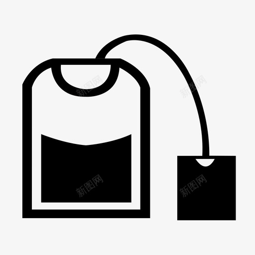 茶包热水茶叶图标svg_新图网 https://ixintu.com 时间 标签 热水 纸张 茶包 茶叶