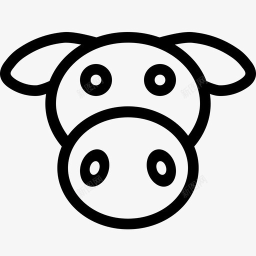 牛动物牛肉图标svg_新图网 https://ixintu.com 农业 农业和园艺 农场 动物 天然 奶制品 牛 牛肉 牲畜 肉