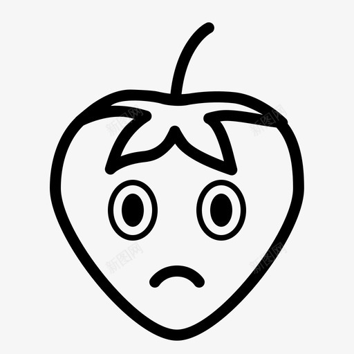 草莓草莓叶笑脸图标svg_新图网 https://ixintu.com 宽眼睛 笑脸 草莓 草莓叶