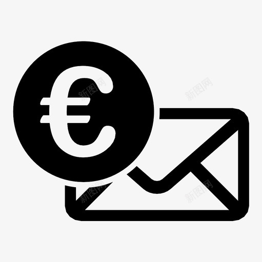 欧元报文转账发送图标svg_新图网 https://ixintu.com 业务 发票报文 发送 欧元报文 欧洲 汇兑 电子邮件 货币 转账 邮件 金融
