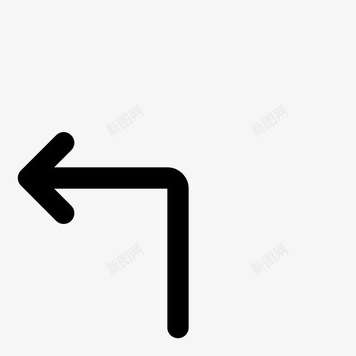 左转向西导航图标svg_新图网 https://ixintu.com 俄语右 前进 向西 导航 左转 拐角 方向 汽车 箭头 转向箭头