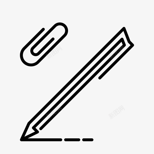 采购产品钢笔和回形针材料存储图标svg_新图网 https://ixintu.com 书写 公文包 办公室 办公用品 娱乐 存储 材料 蓝牙 螺栓 采购产品钢笔和回形针