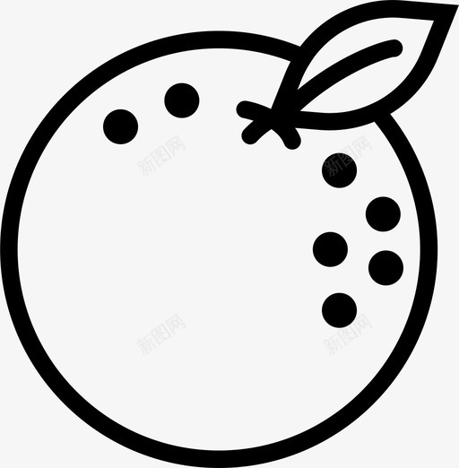 橘子柑橘吃图标svg_新图网 https://ixintu.com 压碎图标美食大纲 叶 吃 果汁 柑橘 橘子 水果 美食 茎 食物