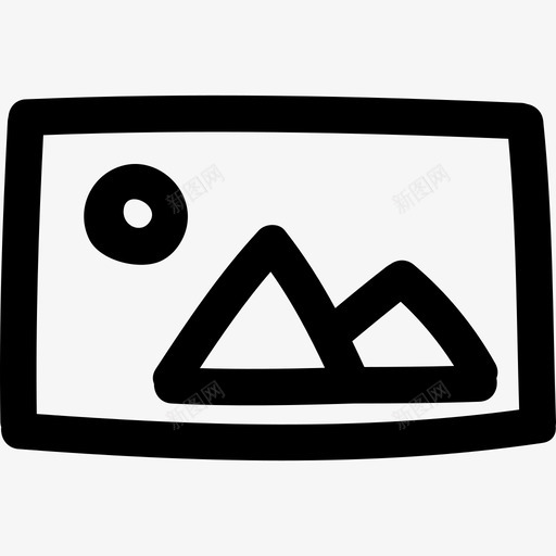 手绘风景画符号界面手绘图标svg_新图网 https://ixintu.com 手绘 手绘风景画符号 界面