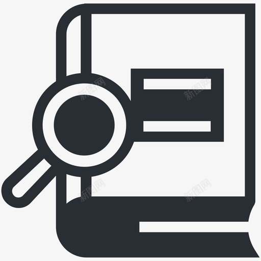 搜索书籍教育图标svg_新图网 https://ixintu.com 搜索书籍 教育图标