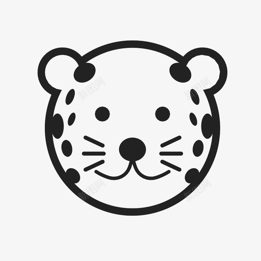 豹子野生动物斑点图标svg_新图网 https://ixintu.com 动物 动物园 动物群 印花 斑点 濒危 猫 珍奇 豹子 野生动物