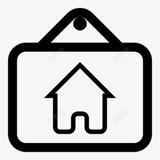 出售出租房屋图标svg_新图网 https://ixintu.com 不动产 出售 出租 房屋 抵押 签名 线路