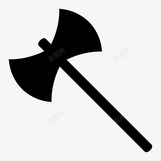 斧头暴力海盗图标svg_新图网 https://ixintu.com 劈刀 双斧 工具 战斗 斧头 暴力 武器 海盗 锋利