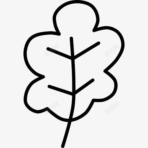 橡树叶感恩节植物图标svg_新图网 https://ixintu.com 感恩节 感恩节涂鸦 树 树叶 植物 橡树叶 秋天 绿色 自然