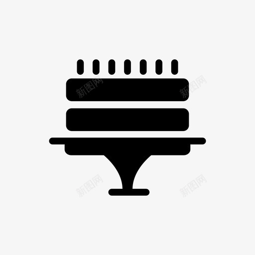 蛋糕糖霜食物图标svg_新图网 https://ixintu.com 不健康 吃 各种 庆祝 烛台 甜点 生日 糖霜 蛋糕 蜡烛 食物