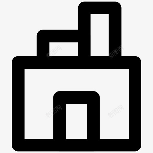 工厂工业粗体线图标svg_新图网 https://ixintu.com 工业粗体线图标 工厂