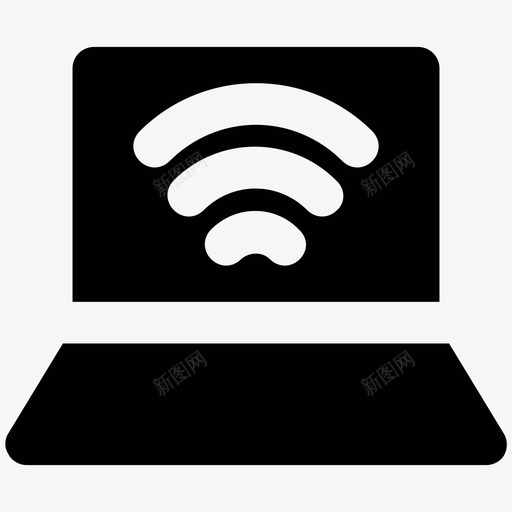 wifi网络无线互联网服务图标svg_新图网 https://ixintu.com wifi网络 wlan 互联网服务 以太网 无线 无线保真度 无线概念 无线网络 笔记本电脑 连接性 通信粗体图标