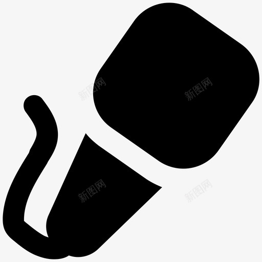 麦克风电子产品加粗实心图标svg_新图网 https://ixintu.com 电子产品加粗实心图标 麦克风