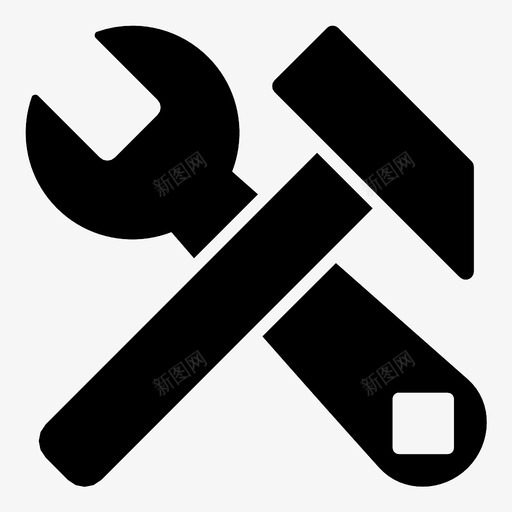工具乡村漂亮的锤子图标svg_新图网 https://ixintu.com 乡村 好扳手 工业 工作扳手 工具 支持 漂亮扳手 漂亮的锤子 维修工具 设置 选项