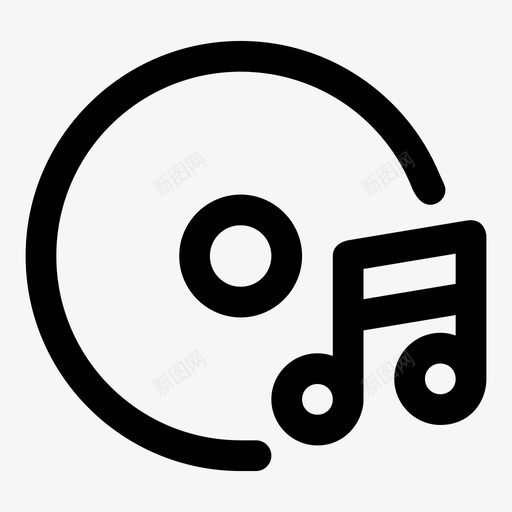 cd播放器声音音乐图标svg_新图网 https://ixintu.com cd播放器 光盘 声音 激光 粗体 设备 调谐 音乐