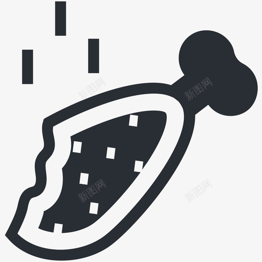 咬鸡腿图标svg_新图网 https://ixintu.com 咬鸡腿