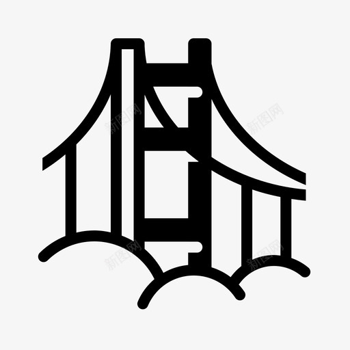 金门大桥SFO照片图标svg_新图网 https://ixintu.com SFO 云彩 伟大的射击 加利福尼亚 启动图标 旅游 旧金山 桑弗兰 照片 金门 金门大桥