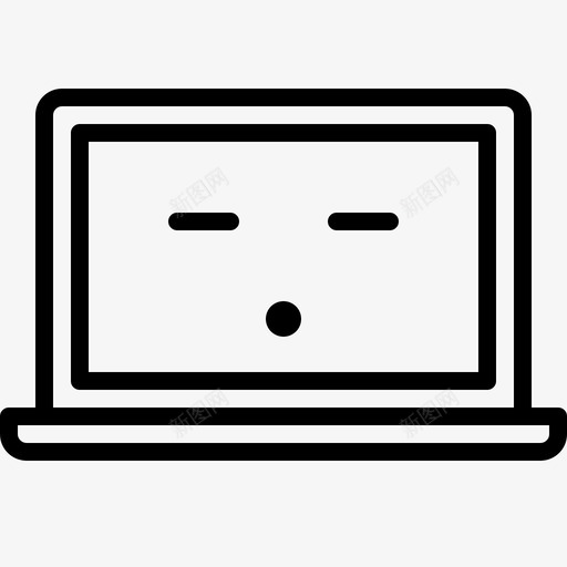 无语惊讶惊愕图标svg_新图网 https://ixintu.com 化身 忧郁 惊呆 惊愕 惊讶 无语 笑脸笔记本 笔记本电脑 脸