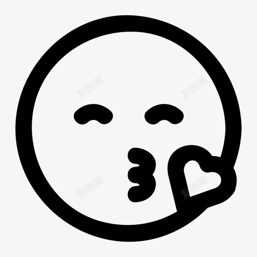 接吻情绪爱图标svg_新图网 https://ixintu.com 心 情绪 感情 接吻 爱 脸 表情 表达