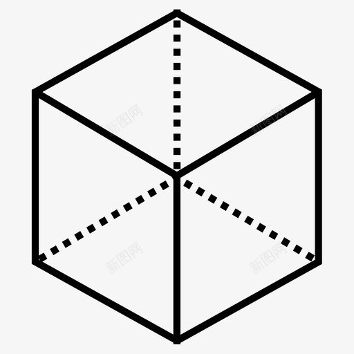 立方体柏拉图式固体图标svg_新图网 https://ixintu.com 柏拉图式固体 立方体