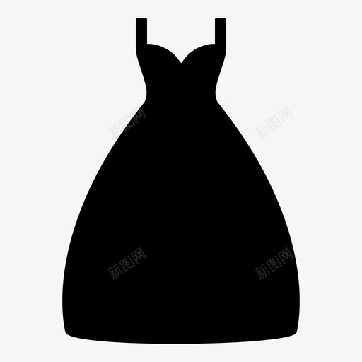 连衣裙优雅时尚图标svg_新图网 https://ixintu.com 优雅 女士 女性化 时尚 肩带 购物 连衣裙 连衣裙1
