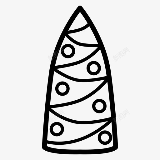 圣诞树灯泡装饰品图标svg_新图网 https://ixintu.com 圣诞树 圣诞节 圣诞节时间 灯泡 节日 装饰品