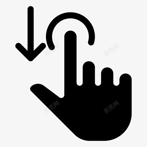 向下拖动放置移动图标svg_新图网 https://ixintu.com 位置 向下拖动 按住 放置 方向 移动 箭头 触摸手势实心图标 设置 隐藏