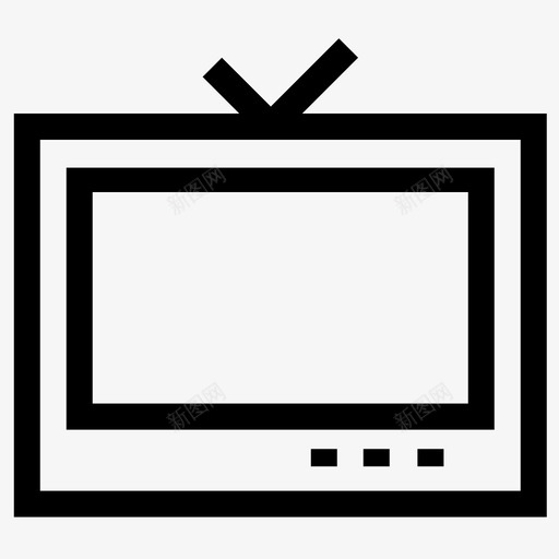 复古电视电视屏幕多媒体图标svg_新图网 https://ixintu.com 复古电视 多媒体 天线电视 手表 灯泡 用户界面线图标 电视屏幕 阴极