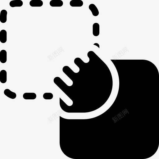 拖放滑动推图标svg_新图网 https://ixintu.com 动 手 手势 抓 拖放 推 滑动 触摸手势实心图标