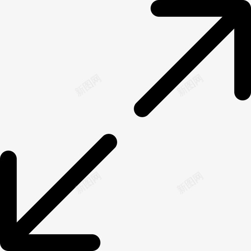 对角线展开拉伸展开图标svg_新图网 https://ixintu.com 对角线展开 展开 弹性 拉伸 方向 箭头 箭头实心 覆盖 顶部