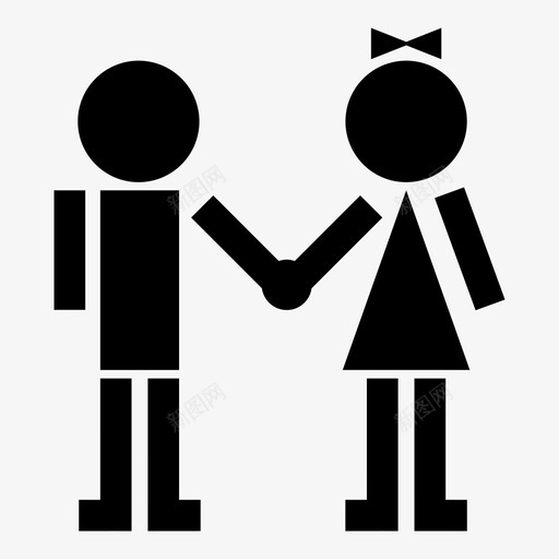 情侣男朋友女朋友图标svg_新图网 https://ixintu.com 共同 女朋友 婚姻 年轻 情人节 情侣 手牵手 爱情 爱情象形图 男朋友