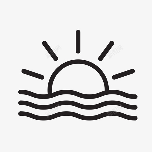 日落天气热带图标svg_新图网 https://ixintu.com 光 天气 天空 太阳海 日落 海洋 热带 粉红色 美丽 黄色 黎明