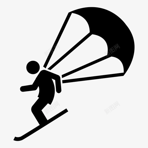 速度飞行人降落伞图标svg_新图网 https://ixintu.com 人 滑雪 滑雪者 运动 速度滑翔 速度翼 速度飞行 降落伞