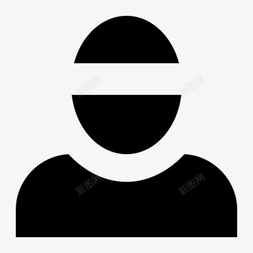 匿名用户界面人图标svg_新图网 https://ixintu.com 人 匿名 头像 核磁共振扫描 用户界面 眼罩 神经学 绷带 脑外科 面罩