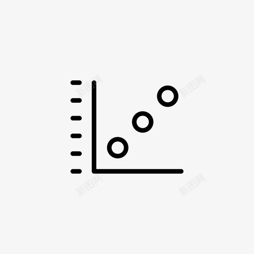 散点图线信息图图标svg_新图网 https://ixintu.com 信息图 图表 库 散点图 数据点 点 线 趋势 轴