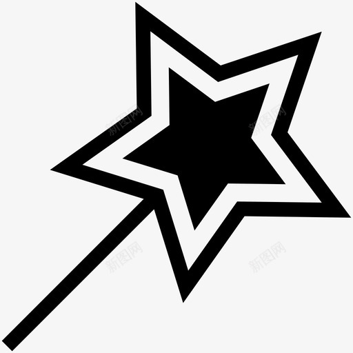 魔杖圣诞图标svg_新图网 https://ixintu.com 圣诞图标 魔杖