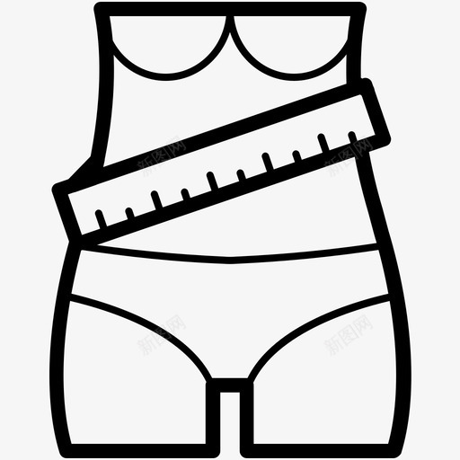 测量腰围定点整体图标svg_新图网 https://ixintu.com 健身矢量线图标 卷尺 定点 放大镜 整体 测量腰围 理想健身 电子商务 腰带