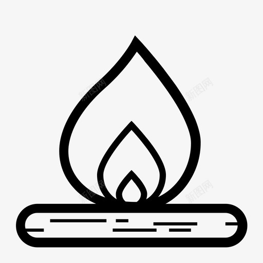 野营火森林荒野图标svg_新图网 https://ixintu.com 冒险 恐怖故事 旅行 暖气 森林 温暖 火柴 荒野 野营和冒险 野营火 野餐