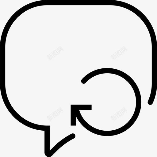 刷新对话新主题消息图标svg_新图网 https://ixintu.com smashicons交互概述 交互 刷新对话 回溯 新主题 消息 聊天 连接 通信