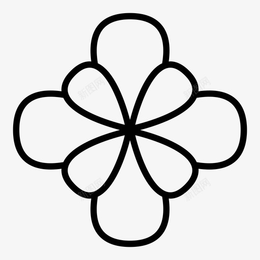 花花瓣多年生图标svg_新图网 https://ixintu.com 一年生 多年生 小花 艳丽 花 花瓣 花轮廓1 芽 装饰