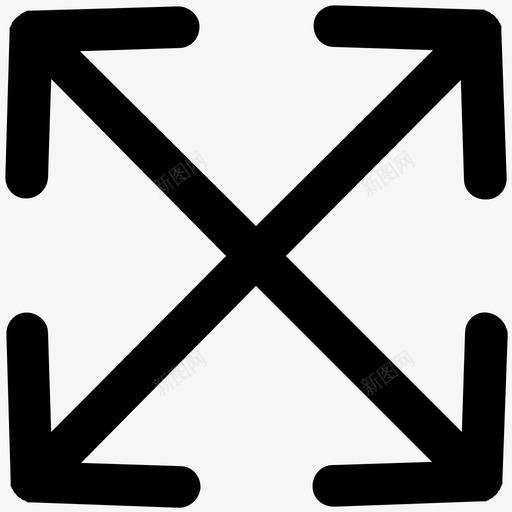 纵横交错的箭头和开发大胆的固体图标svg_新图网 https://ixintu.com 纵横交错的箭头 设计和开发大胆的固体图标