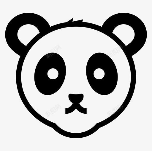 熊猫动物熊图标svg_新图网 https://ixintu.com 中国 动物 动物园 可爱 大 森林 熊 熊猫