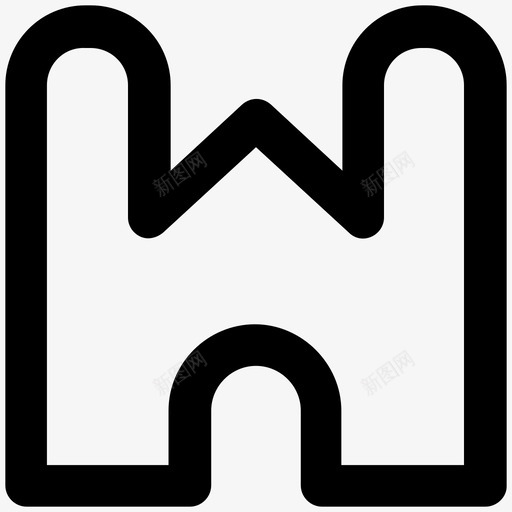 城堡建造大胆的线条图标svg_新图网 https://ixintu.com 城堡 建造大胆的线条图标