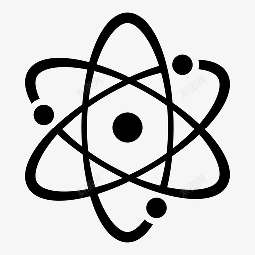 原子轨道核图标svg_新图网 https://ixintu.com 分子 化学 原子 教育科学2 旋转 核 轨道 运动