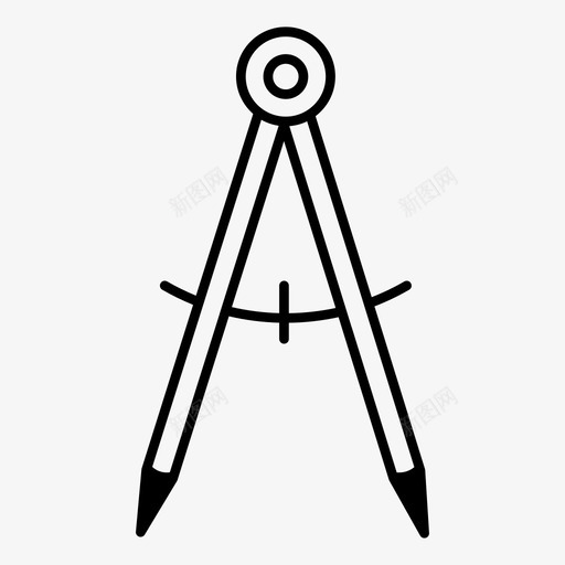 绘图罗盘圆弧建筑师图标svg_新图网 https://ixintu.com 圆弧 工具 建筑师 指针 数学 测量 绘图罗盘