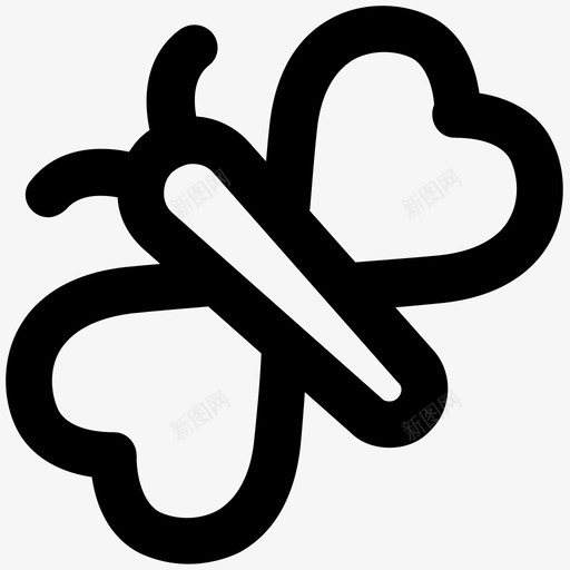 心翼蝴蝶爱情和浪漫大胆的线条图标svg_新图网 https://ixintu.com 心翼蝴蝶 爱情和浪漫大胆的线条图标