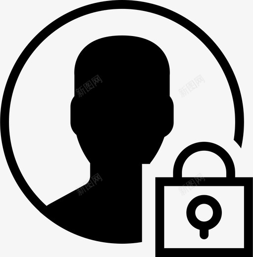 锁外形交互牢固图标svg_新图网 https://ixintu.com 交互牢固 锁外形