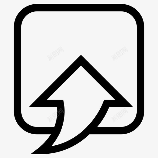 向上箭头上传上传按钮图标svg_新图网 https://ixintu.com 上传 上传托盘 上传按钮 上方 北 向上箭头 更高 朝天 用户界面线图标 翱翔