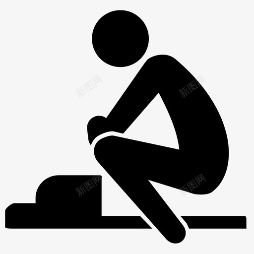 蹲式厕所人形人体图标svg_新图网 https://ixintu.com 人体 人形 卫生间 坐式 日语 蹲式厕所