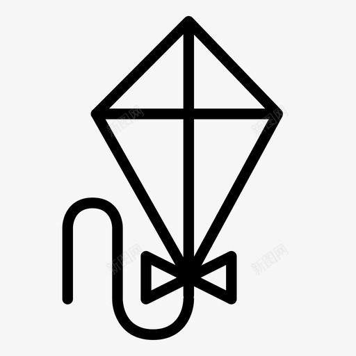风筝风天气图标svg_新图网 https://ixintu.com 假期 天气 娱乐 放风筝 游戏 爱好 玩具 秋天 空气 风 风筝